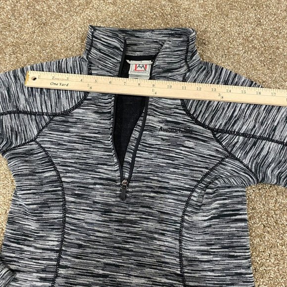 Avalanche Woman's Mid Outer Layer 1/4 Zip Pullover Shirt Size Small, Black White - Picture 9 of 11